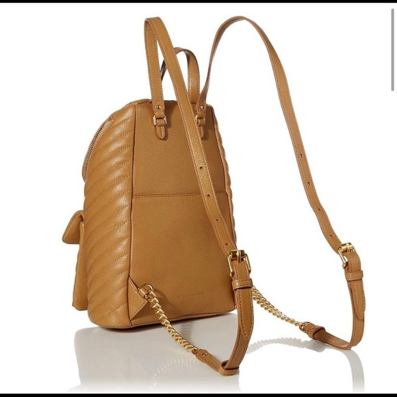 NWOT Rebecca Minkoff Edie Small Quilted Leather Backpack Bag Cool Tan AUTHENTIC - Picture 2 of 10